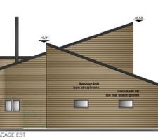 Facade Est
visible les monopentes