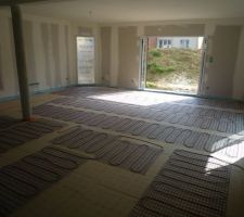 Chauffage au sol &eacute;lectrique au rez de chauss&eacute;e