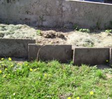 Dalles à sortir du sol pour pouvoir passer par le jardin plus tard pour viabiliser