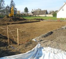 Terrassement maison pour vide sanitaire.