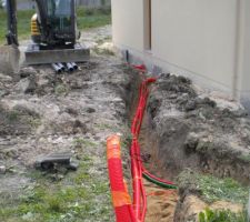 Réalisation de tranchées pose de fourreau EDF et TELECOM