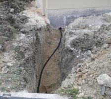 Raccordement au reseau d'eau potable.