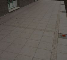 Carrelage de la terrasse