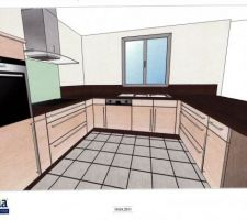 Plan de la future cuisine