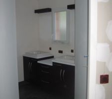 Meuble de SDB posé manque crédences et miroirs