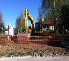 Début de la viabilisation et du terrassement