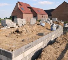 &eacute;l&eacute;vation des murs de fondation