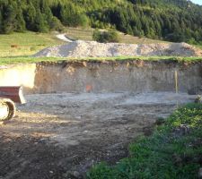 Photo du d&eacute;caissement du sous sol.