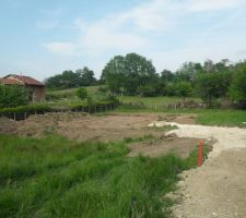 Premier jour:ouverture de chantier, terrassement