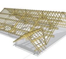 Modélisation de ma charpente sous Google Sketchup Pro 8