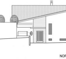 Plan de coupe de la Façade Nord