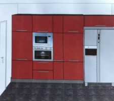 Cuisine - mur colonnes