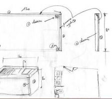 Plan du support évier plan intérieur de l'abri