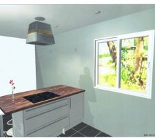 Vue sur la table de cuisson