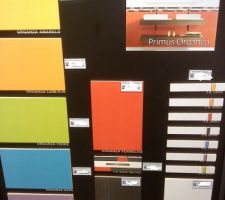 Faience de la salle d'eau du RDC. Elle sera dans les couleurs chocolat anis et blanc.