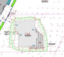 Petit plan topo du terrain pour am&eacute;nagement et raccordement r&eacute;seaux et calcul de cubatures