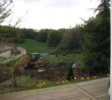 VOILA LA PELLETEUSE A COMMENCER