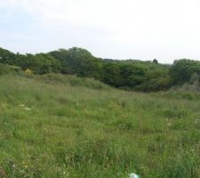 1500 m&sup2; dont 800 m&sup2; constructible et 700m&sup2; non constructible avec une partie bois&eacute;e dans le bas. il est tout en longueur 65 m su 20 m le large