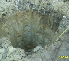 Trou pour le puit de perte