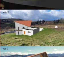 Vue 3D de notre projet, avec intégration au terrain.