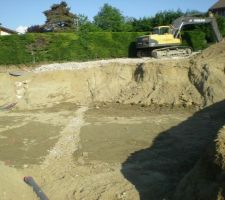 Terrassement en cours de finition