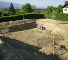 Terrassement en cours de finition
