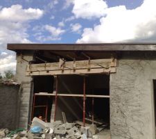 Fabrication du linteau du preau