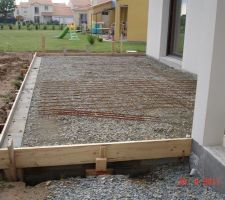 Terrasse : prête a recevoir le béton