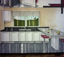 Vue de la cuisine donnant coté jardin