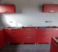 Cuisine schmidt arcos rouge meuble type "130"