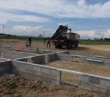 Livraison des poutrelles