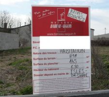 Panneau permis de construire