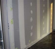 Préparation chape ici séjour emplacement enfilade