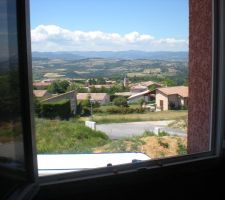 VUE DE NOTRE CHAMBRE SUR LES MONTS D'ARDECHE