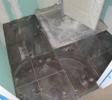 Carrelage salle d'eau (chambre parentale)