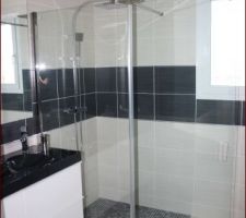 Pare douche ouvert droit