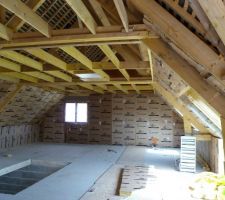 GR32 &agrave; l'&eacute;tage. Pas facile sur les rampants...