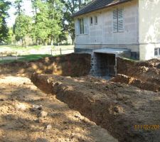 Nous avons du faire détruire une partie de notre cave. Donc fondation plus importante que prévue