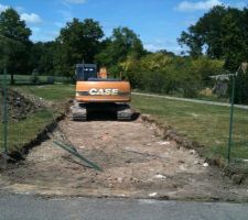 D&eacute;but des travaux pour le chemin d'acc&egrave;s