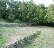 Le coin haut et sud du terrain