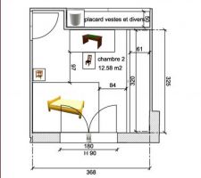 Chambre 2 fenêtre sud