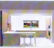 Plan de la cuisine (beige taupe / magnolia)