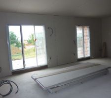 Seconde phase placo dans le salon