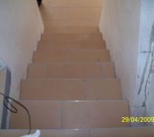 Escalier vers le niveau de vie jointé