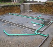 Emboitement et réglage pente (buté en mortier)