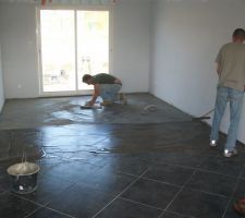 La coulée des joint ....