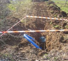Tranch&eacute;e pour raccordement eau