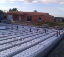 Plancher en cours de réalisation