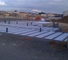 Plancher en cours de réalisation