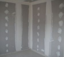 Vue sur cloison chambre  bureau du rdc